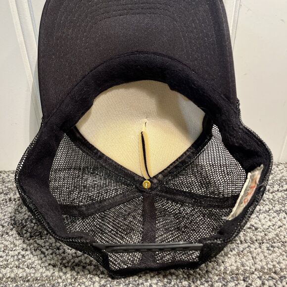 VTG Trident Trucker Hat Cap SnapBack Otto Black Foam Mesh Great Condition - Picture 7 of 9
